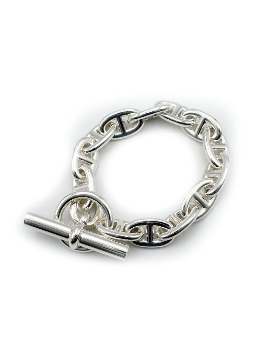 Hermes Chaine D'ancre MM Bracelet Silver
